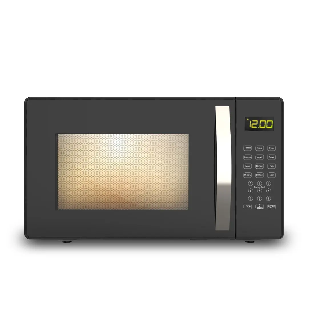 AFRA Digital Microwave Oven 25L | 1000W | Auto Cooking | Grill & Defrost | Black | AF-2510MWBK