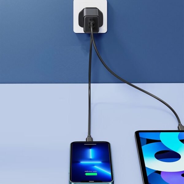 AFRA USB Wall Charger, 18 W, 2.4A Charging Speed, Dual Ports, USB A, Fast Charging, Light, Overheat and Short Circuit Protection, Compact Design - Image 4