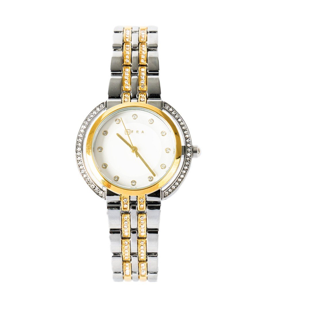 AFRA Helene Ladies Watch | Rose Gold/Silver Case | Silver MOP Dial | Two-Tone Bracelet | AF22103
