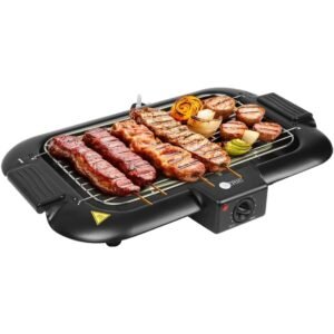 AFRA Electric BBQ Grill 2000W – Indoor/Outdoor, Thermostat, Smoke-Free – AF-2000BGBK