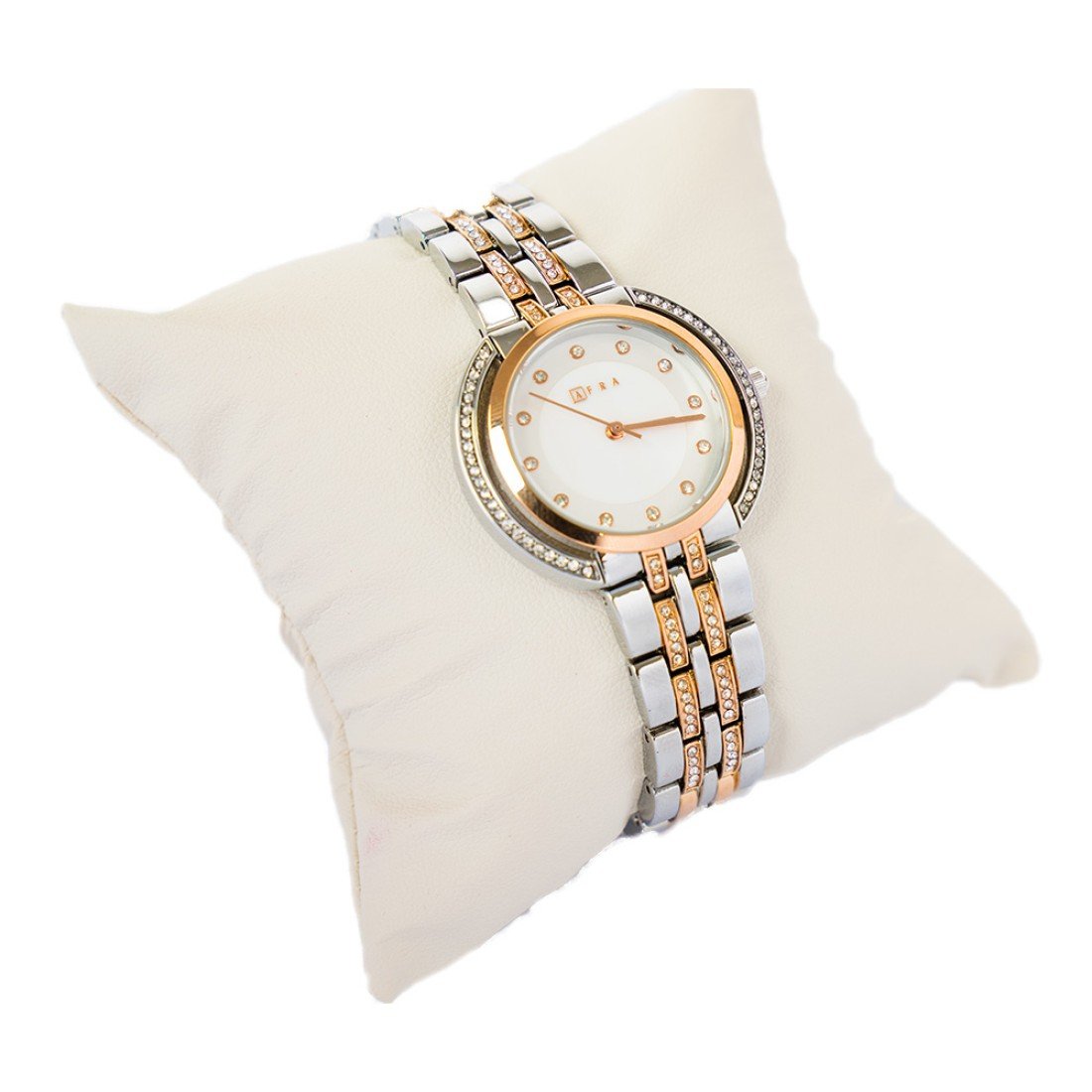 AFRA Helene Ladies Watch | Rose Gold/Silver Case | Silver MOP Dial | Two-Tone Bracelet | AF22103 - Image 5