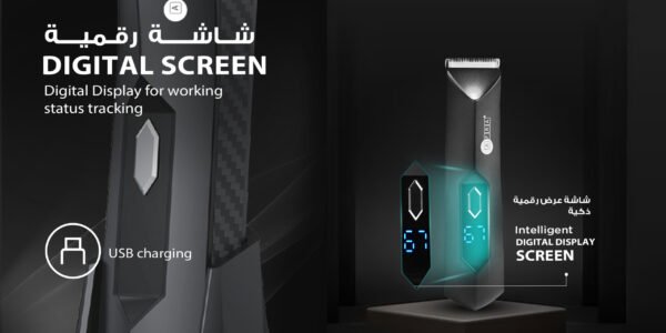 AFRA Rechargeable Hair Trimmer AF-0600HTBK – LED Display, USB Charging & IPX7 Waterproof - Image 7