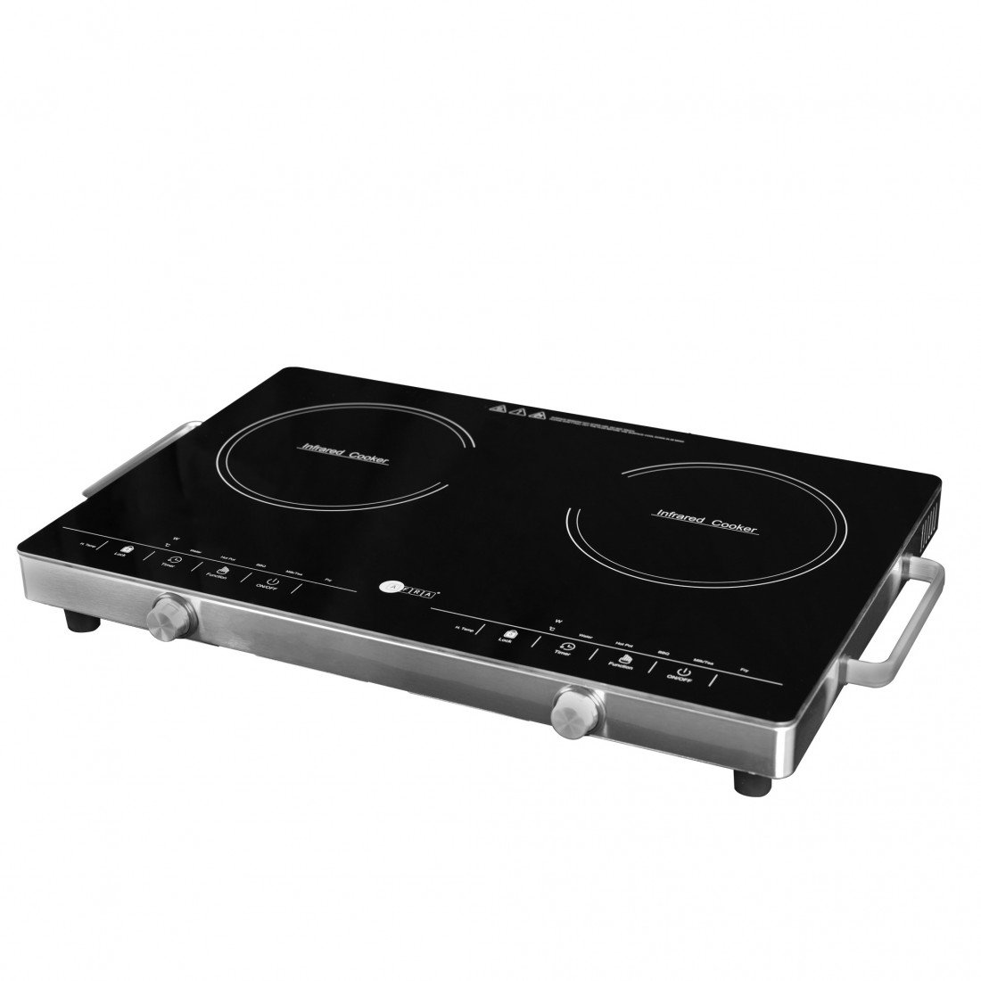 AFRA 3000W Double Infrared Cooktop – 4 LED Displays, Child Lock, Crystal Plate – AF-3000ICBK - Image 3