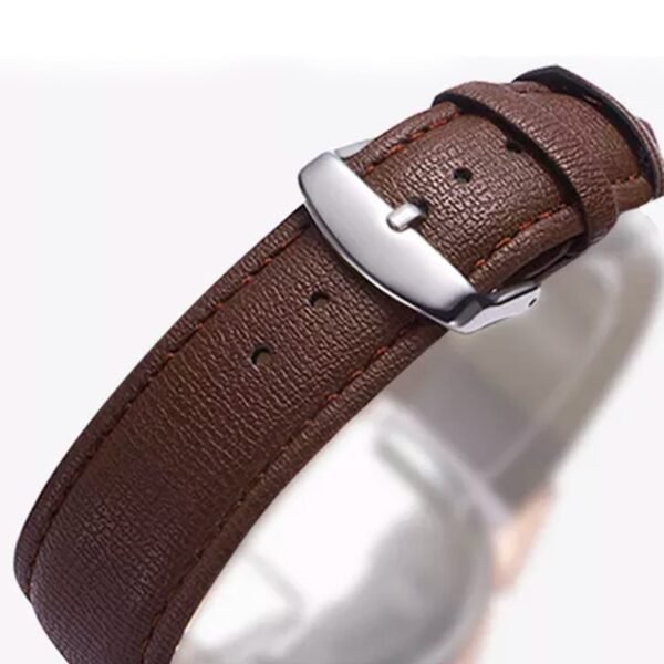 AFRA Conrad Gents Watch | Rose Gold Metal Alloy Case | Leather Strap | 30m Water Resistant | AF10703 - Image 2