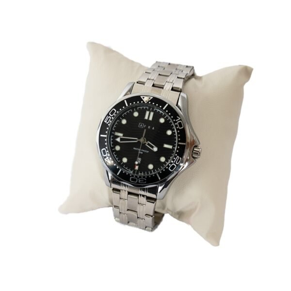 AFRA Navigator Gents Watch | Silver Case | Black Dial | Silver Bracelet | AF11703 - Image 3