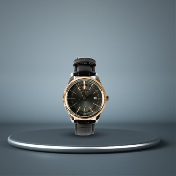 AFRA Elemental Gents Watch | Rose Gold Case | Black Dial | Black Leather Strap | AF11802 - Image 6