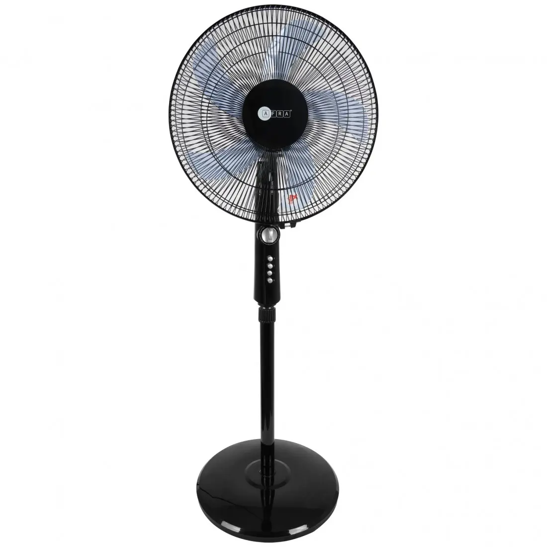 AFRA Electric Stand Fan 60W, Adjustable Height, 5 Blades, Black – AF-1660BK, 2 Years Warranty