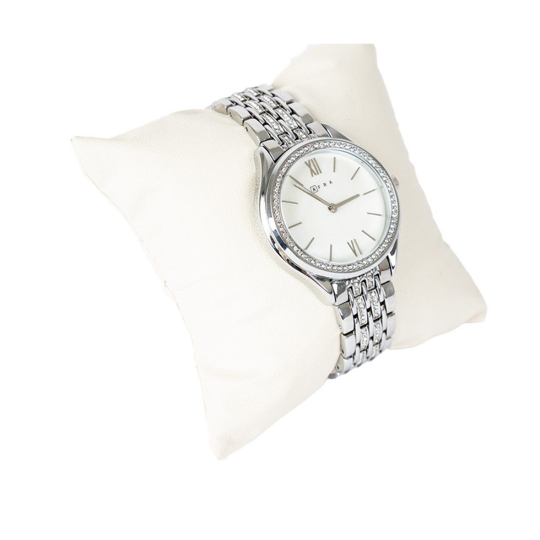 AFRA Edwina Ladies Watch | Gold & Silver Case | Silver MOP Dial | Two-Tone Bracelet | AF22002 - Image 3