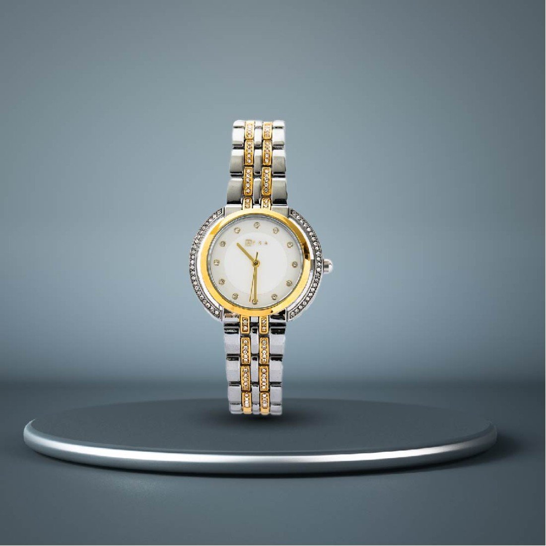 AFRA Helene Ladies Watch | Rose Gold/Silver Case | Silver MOP Dial | Two-Tone Bracelet | AF22103 - Image 3