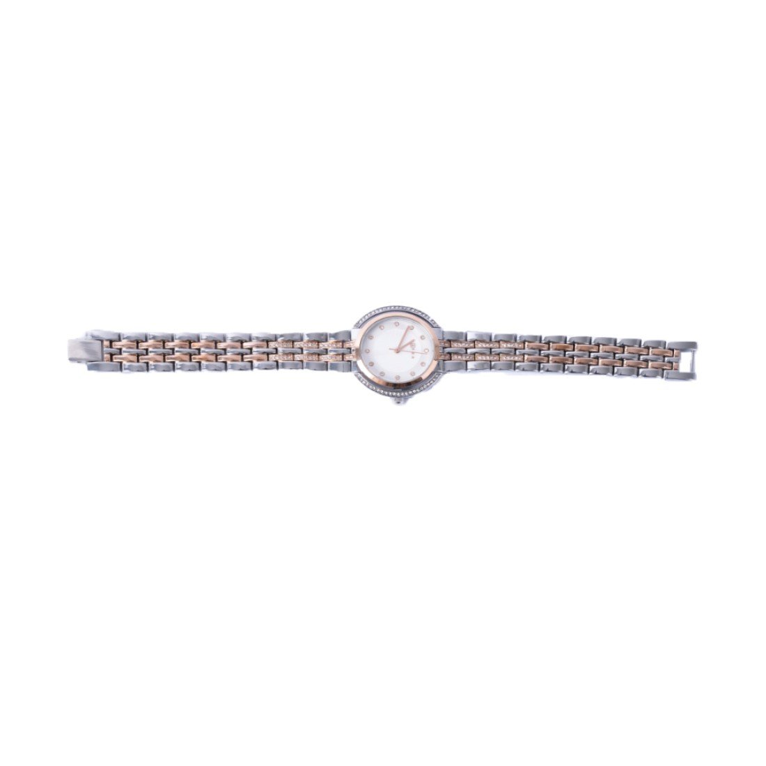 AFRA Helene Ladies Watch | Rose Gold/Silver Case | Silver MOP Dial | Two-Tone Bracelet | AF22103 - Image 2