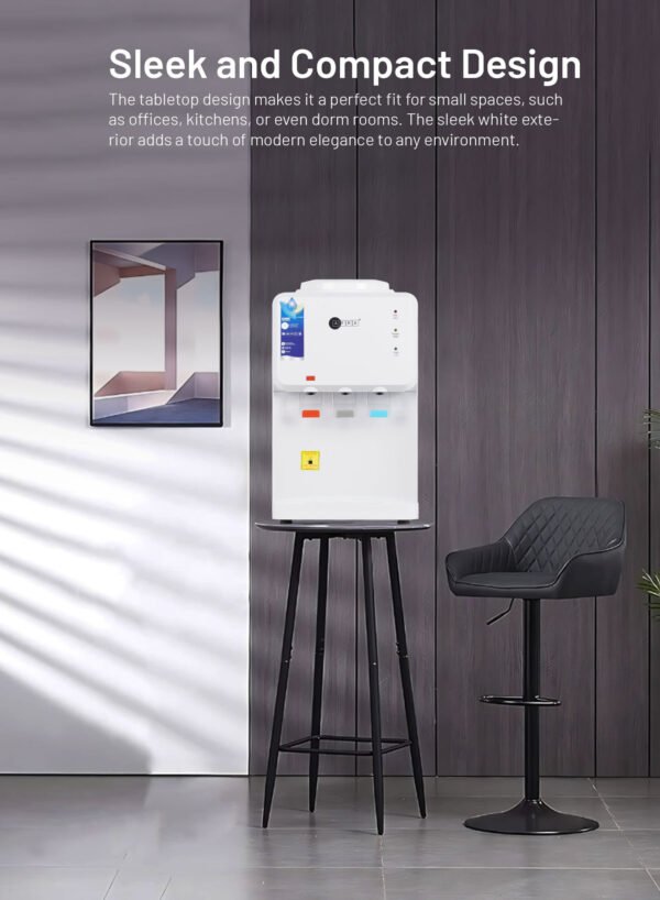 AFRA Table Top Water Dispenser AF-5030WDWH – 550W Hot & 90W Cold, 2L/H Fast Cooling, Dry Protection - Image 7