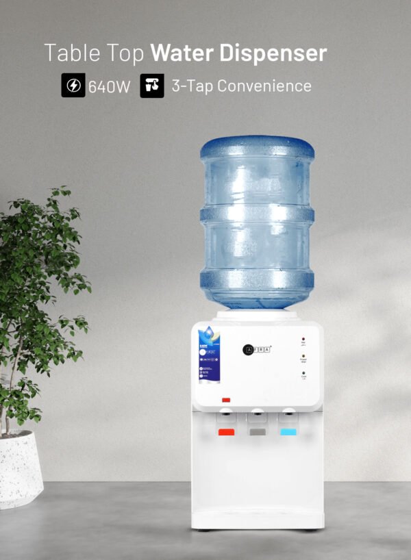 AFRA Table Top Water Dispenser AF-5030WDWH – 550W Hot & 90W Cold, 2L/H Fast Cooling, Dry Protection - Image 3