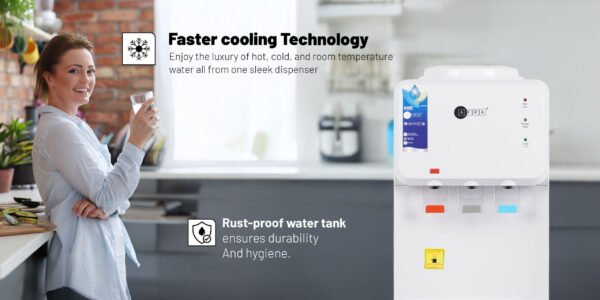 AFRA Table Top Water Dispenser AF-5030WDWH – 550W Hot & 90W Cold, 2L/H Fast Cooling, Dry Protection - Image 11