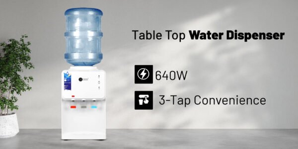 AFRA Table Top Water Dispenser AF-5030WDWH – 550W Hot & 90W Cold, 2L/H Fast Cooling, Dry Protection - Image 10