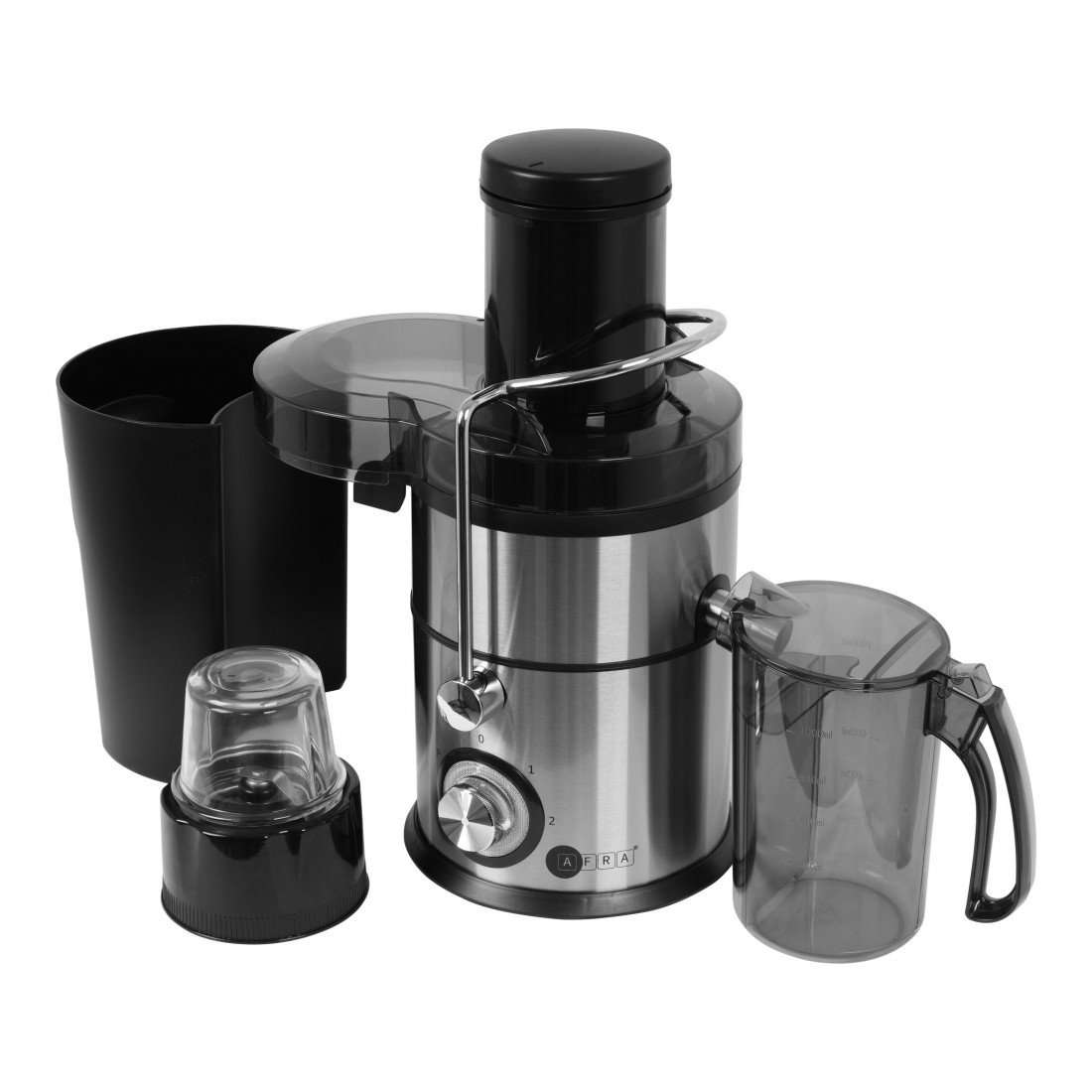 AFRA 4-in-1 Juicer & Blender, 1.5L Glass Jar, Meat Chopper, Grinder, 5 Speeds – AF-800JCBK - Image 3