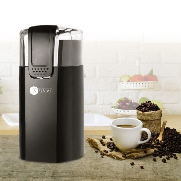 AFRA Coffee Grinder, 150W, Adjustable Grind, 60g Capacity, Black Finish – AF-6150CGRBL - Image 2