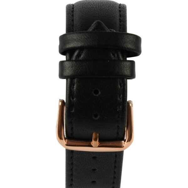 AFRA Dazzler Gents Watch | Rose Gold Case | White Dial | Black Leather Strap | AF10301 - Image 2