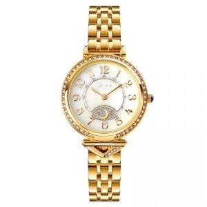 AFRA Selene Ladies Watch | Gold Case | White Dial | Gold Bracelet | Elegant & Timeless | AF20902