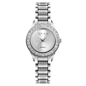AFRA Shein Ladies Watch | Silver Case | Silver Dial | Silver Bracelet | Minimal & Elegant | AF21101