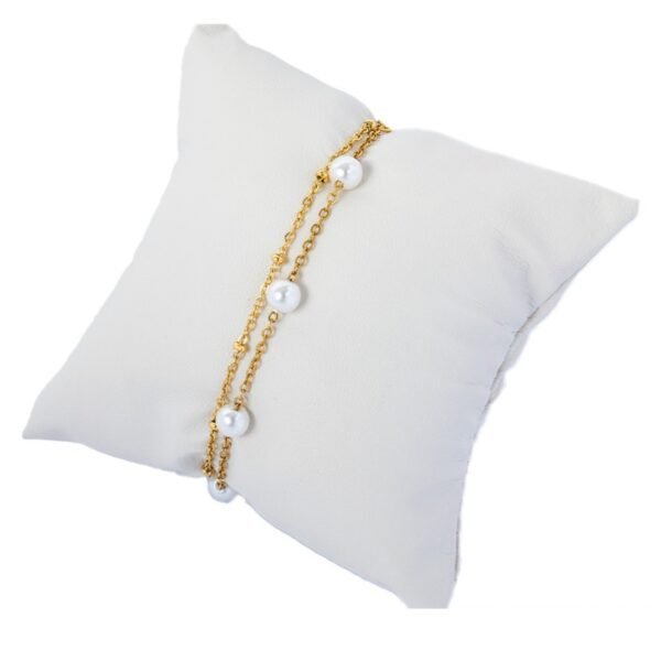 AFRA JEW Pearlet Bracelet | Gold Stainless Steel | Elegant Pearl Charm | Classic Women’s Jewelry | AFJ15004B - Image 3