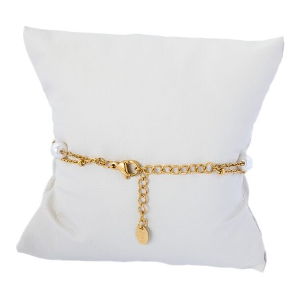 AFRA JEW Pearlet Bracelet | Gold Stainless Steel | Elegant Pearl Charm | Classic Women’s Jewelry | AFJ15004B - Image 4