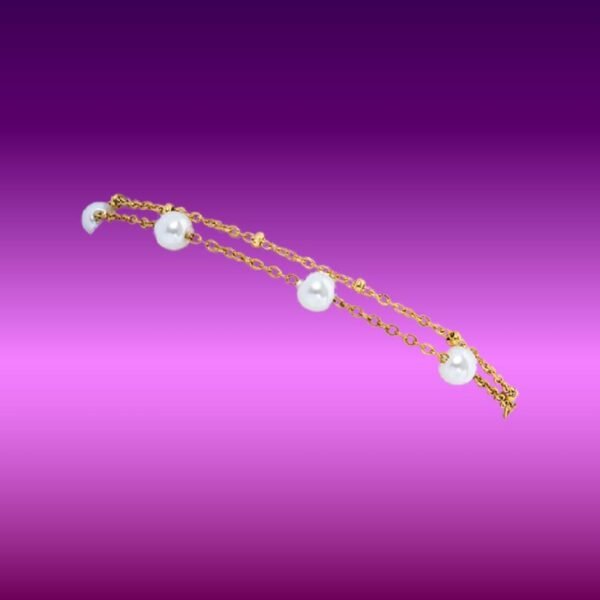 AFRA JEW Pearlet Bracelet | Gold Stainless Steel | Elegant Pearl Charm | Classic Women’s Jewelry | AFJ15004B - Image 5