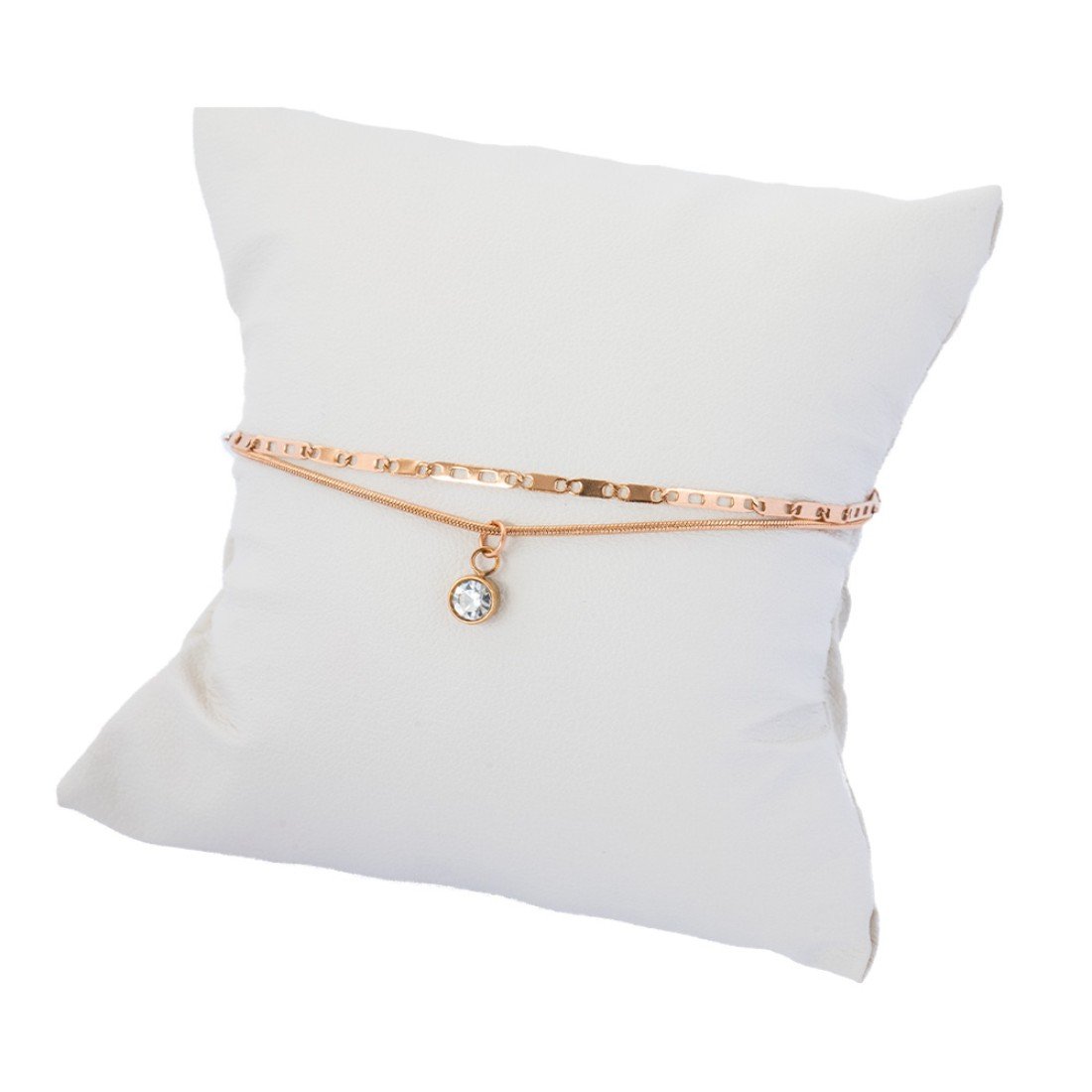 AFRA JEW Trinket Anklet | Rosegold Stainless Steel | Elegant Minimal Charm | AFJ24003A - Image 5