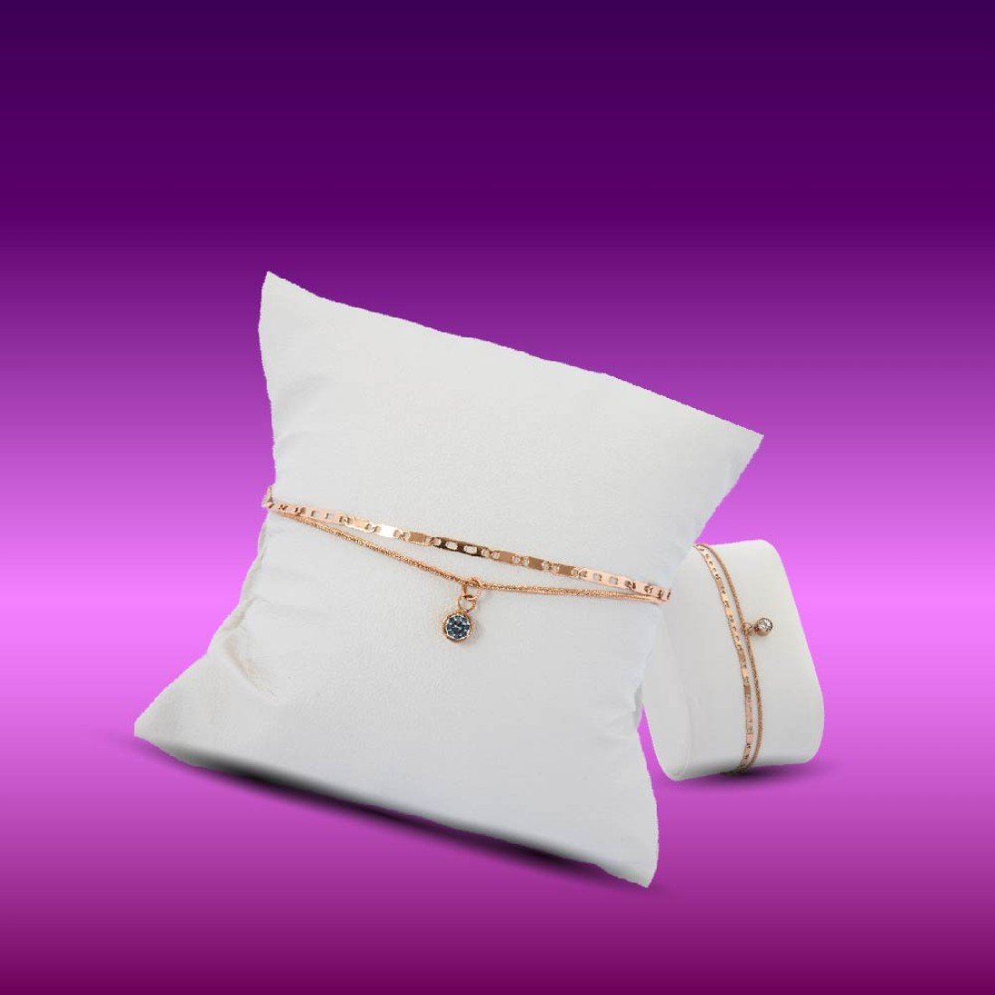 AFRA JEW Trinket Anklet | Rosegold Stainless Steel | Elegant Minimal Charm | AFJ24003A - Image 2