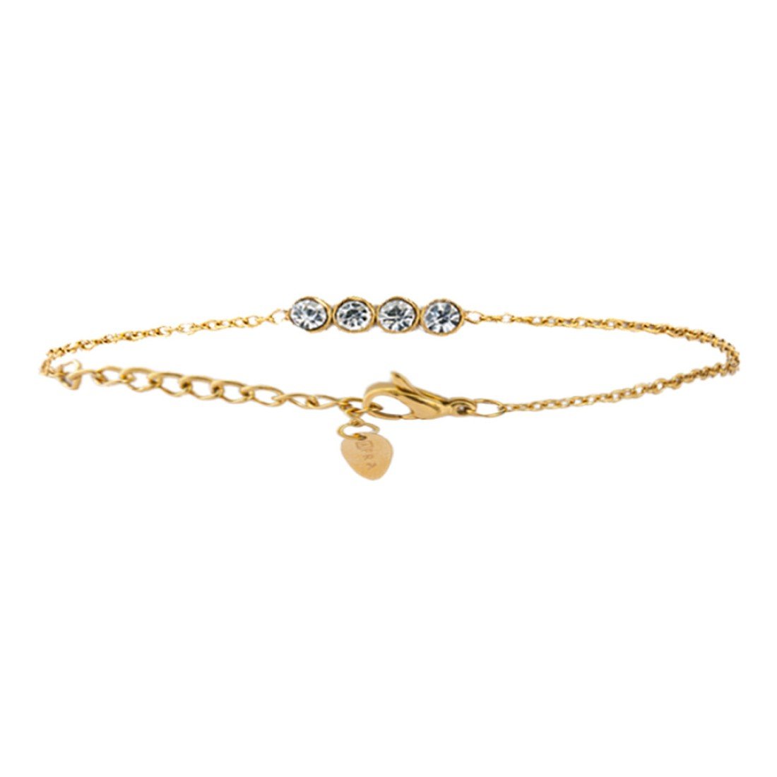 AFRA JEW Jewel Bracelet | Gold Stainless Steel | Sparkling Elegant Design | Classic Women’s Jewelry | AFJ40005B