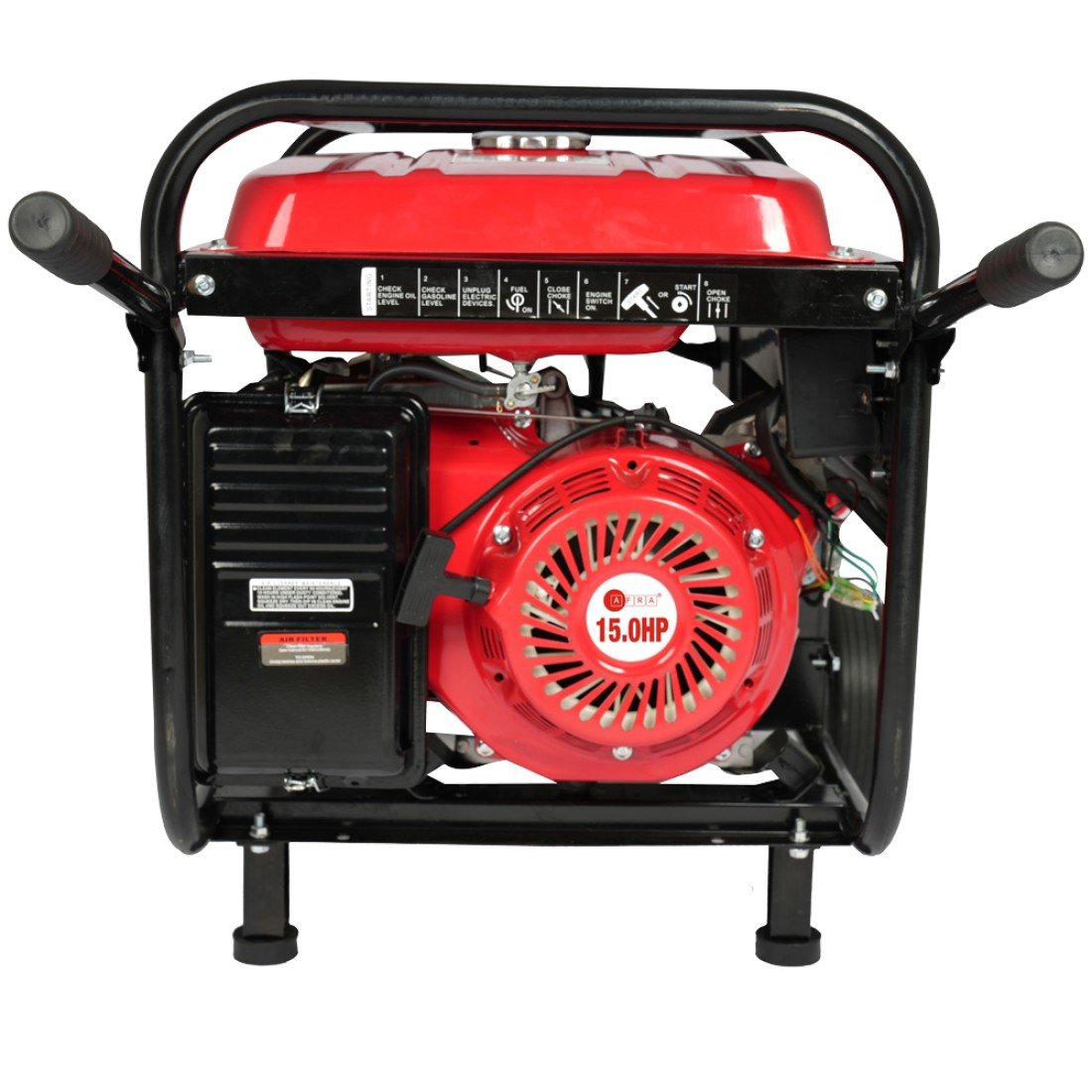 AFRA AFT-6500PGRD Gasoline Generator | 6.5KW Max Output, Recoil & Electric Start, Low Noise - Image 4