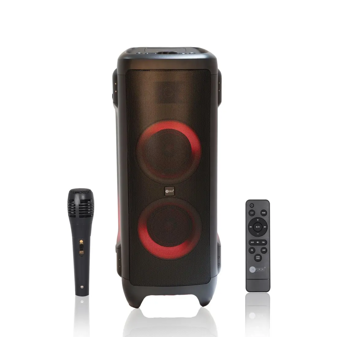 AFRA Party Speaker | 300W Power | Karaoke Mic | FM Radio | 15A Battery | AF-300PSBK