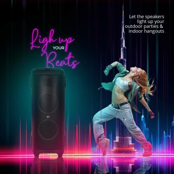 AFRA Party Speaker | 300W Power | Karaoke Mic | FM Radio | 15A Battery | AF-300PSBK - Image 5