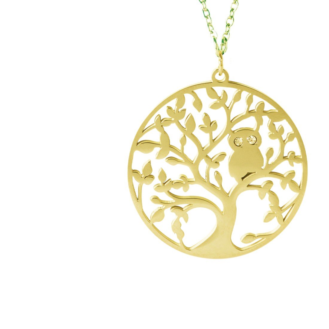 AFRA JEW Tree Necklace | Gold Stainless Steel | Tree of Life Pendant | AFJ12002N - Image 4