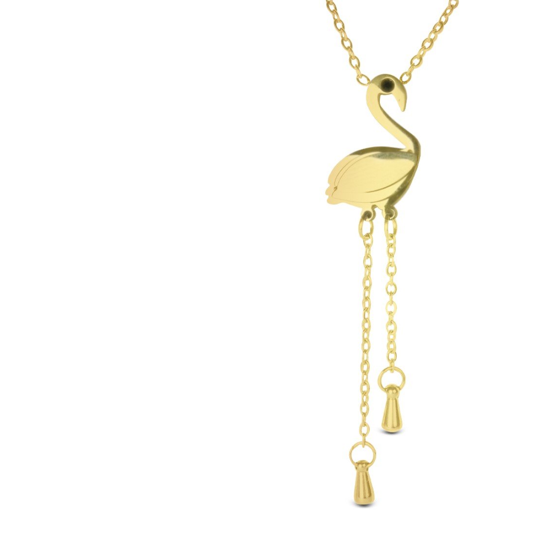 AFRA JEW Avis Necklace | Gold Stainless Steel | Wing Charm Design | AFJ90002N