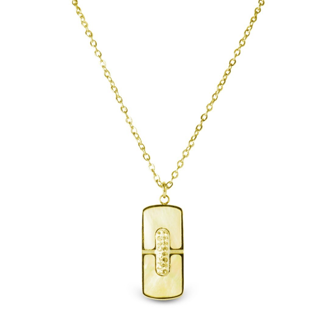 AFRA JEW Glaze Necklace | Gold Stainless Steel | Elegant Shimmer Finish | AFJ10003N - Image 3