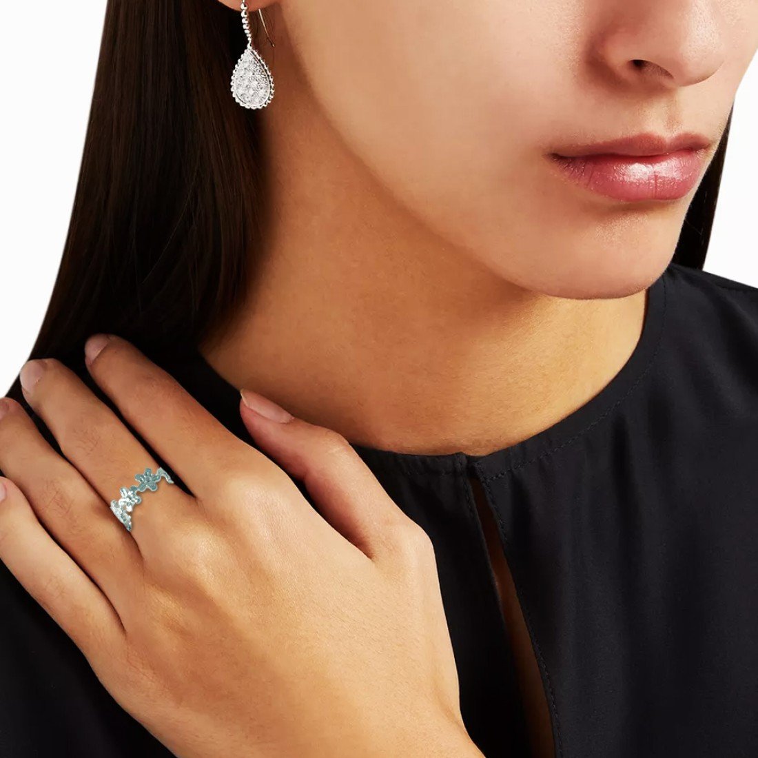 AFRA JEW Daisy Ring | Silver Stainless Steel | Floral Charm | Elegant Women’s Jewelry AFJ19003R - Image 3