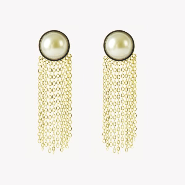 AFRA JEW Pearlet Earrings | Gold Stainless Steel | Pearl Charm Design | Elegant Women’s Jewelry AFJ15006E