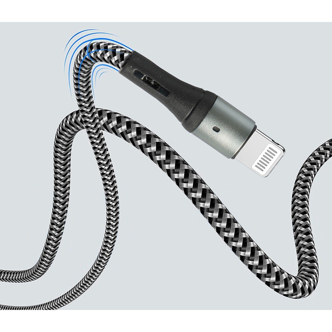 AFRA USB Charging Cable AF-0003LIGC – 2.4A, Nylon-Braided, USB A to iPhone Lightning, Durable - Image 2