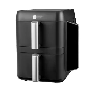 AFRA Dual Air Fryer - 9L (4.5L+4.5L), 2400W, 11 Preset Menus, Black