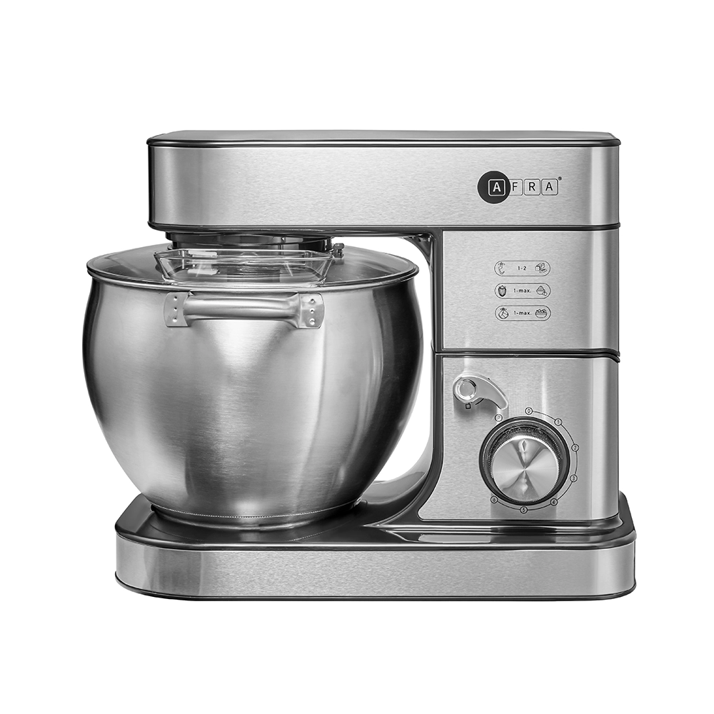 AFRA Stand Mixer - 2000W, 6 Speed Settings, 8L Bowl, Stainless Steel