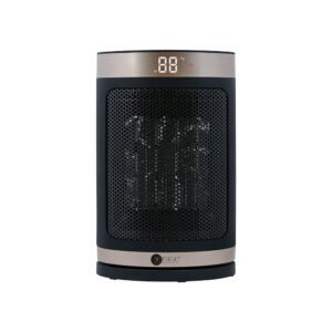 AFRA Ceramic Heater - 1500W, PTC Heating, LED Display with Remote, Black